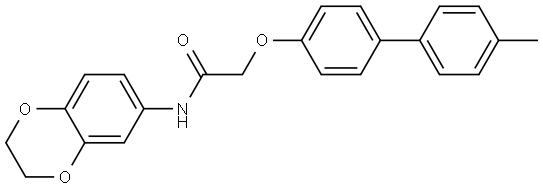 N-(2,3-DIHYDRO-1,4-BENZODIOXIN-6-YL)-2-((4'-ME(1,1'-BIPHENYL)-4-YL)OXY)ACETAMIDE Struktur