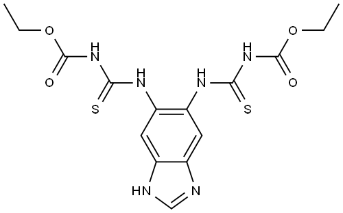 ETHYL {[5-({[(ETHOXYCARBONYL)AMINO]CARBOTHIOYL}AMINO)-1H-BENZIMIDAZOL-6-YL]AMINO}CARBOTHIOYLCARBAMATE Struktur