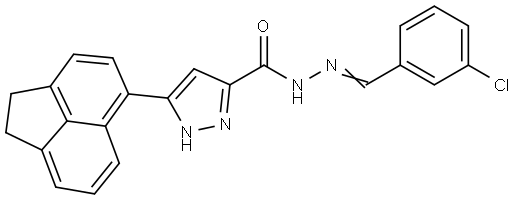 N'-[(E)-(3-CHLOROPHENYL)METHYLIDENE]-3-(1,2-DIHYDRO-5-ACENAPHTHYLENYL)-1H-PYRAZOLE-5-CARBOHYDRAZIDE Struktur