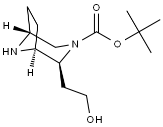 (1S,2S,5R)-tert-Butyl 2-(2-hydroxyethyl)-3,8-diazabicyclo[3.2.1]octane-3-carboxylate Struktur