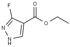 1H-Pyrazole-4-carboxylic acid, 3-fluoro-, ethyl ester Struktur