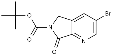 6H-Pyrrolo[3,4-b]pyridine-6-carboxylic acid, 3-bromo-5,7-dihydro-7-oxo-, 1,1-dimethylethyl ester Struktur