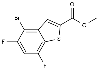 Benzo[b]thiophene-2-carboxylic acid, 4-bromo-5,7-difluoro-, methyl ester Struktur