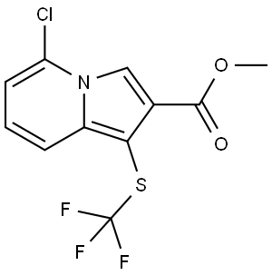 Methyl 5-chloro-1-((trifluoromethyl)thio)indolizine-2-carboxylate Struktur