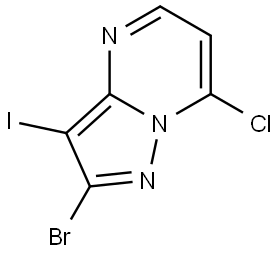 2-Bromo-7-chloro-3-iodopyrazolo[1,5-a]pyrimidine Struktur