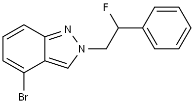 4-bromo-2-(2-fluoro-2-phenylethyl)-2H-indazole Struktur