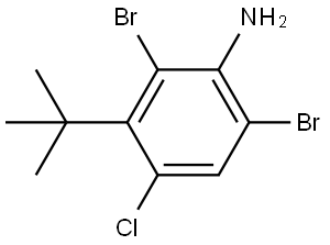 2,6-Dibromo-3-(tert-butyl)-4-chloroaniline Struktur