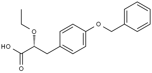 (R)-3-(4-(benzyloxy)phenyl)-2-ethoxypropanoic acid Struktur