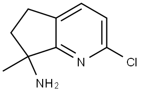 5H-Cyclopenta[b]pyridin-7-amine, 2-chloro-6,7-dihydro-7-methyl- Struktur