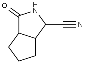 3-Oxooctahydrocyclopenta[c]pyrrole-1-carbonitrile Struktur