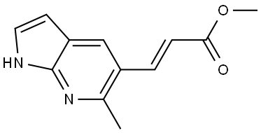 Methyl (E)-3-(6-methyl-1H-pyrrolo[2,3-b]pyridin-5-yl)acrylate Struktur