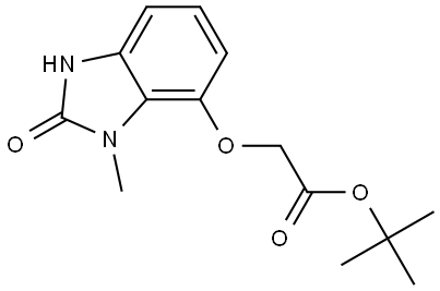 tert-Butyl 2-((3-methyl-2-oxo-2,3-dihydro-1H-benzo[d]imidazol-4-yl)oxy)acetate Struktur