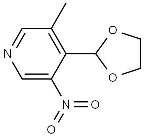 4-(1,3-dioxolan-2-yl)-3-methyl-5-nitropyridine Struktur