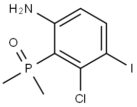 Benzenamine, 3-chloro-2-(dimethylphosphinyl)-4-iodo- Struktur