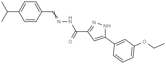 3-(3-ETHOXYPHENYL)-N'-(4-ISOPROPYLBENZYLIDENE)-1H-PYRAZOLE-5-CARBOHYDRAZIDE Struktur