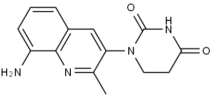 1-(8-Amino-2-methylquinolin-3-yl)dihydropyrimidine-2,4(1H,3H)-dione Struktur