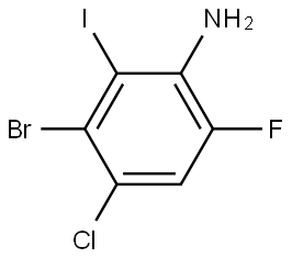 Benzenamine, 3-bromo-4-chloro-6-fluoro-2-iodo- Struktur