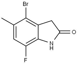 4-bromo-7-fluoro-5-methylindolin-2-one Struktur