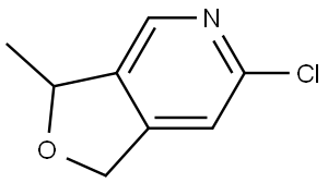 6-Chloro-3-methyl-1,3-dihydrofuro[3,4-c]pyridine Struktur