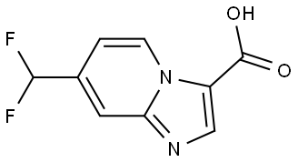 7-(Difluoromethyl)imidazo[1,2-a]pyridine-3-carboxylic acid Struktur