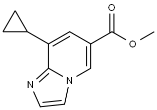 Imidazo[1,2-a]pyridine-6-carboxylic acid, 8-cyclopropyl-, methyl ester Struktur