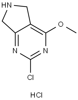 5H-Pyrrolo[3,4-d]pyrimidine, 2-chloro-6,7-dihydro-4-methoxy-, hydrochloride (1:1) Struktur