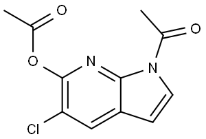 Ethanone, 1-[6-(acetyloxy)-5-chloro-1H-pyrrolo[2,3-b]pyridin-1-yl]- Struktur