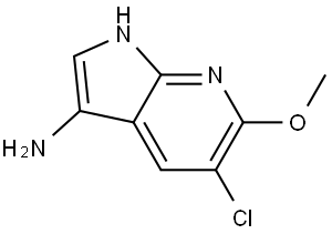 1H-Pyrrolo[2,3-b]pyridin-3-amine, 5-chloro-6-methoxy- Struktur