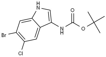 tert-Butyl (6-bromo-5-chloro-1H-indol-3-yl)carbamate Struktur