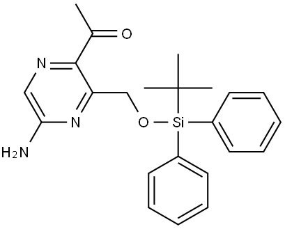 Ethanone, 1-[5-amino-3-[[[(1,1-dimethylethyl)diphenylsilyl]oxy]methyl]-2-pyrazinyl]- Struktur