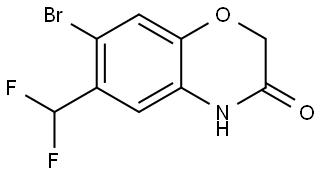 2H-1,4-Benzoxazin-3(4H)-one, 7-bromo-6-(difluoromethyl)- Struktur