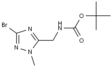 tert-Butyl ((3-bromo-1-methyl-1H-1,2,4-triazol-5-yl)methyl)carbamate Struktur