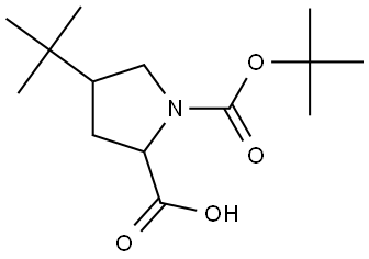 1,2-Pyrrolidinedicarboxylic acid, 4-(1,1-dimethylethyl)-, 1-(1,1-dimethylethyl) ester Struktur