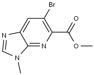 3H-Imidazo[4,5-b]pyridine-5-carboxylic acid, 6-bromo-3-methyl-, methyl ester Struktur