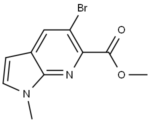 Methyl 5-bromo-1-methyl-1H-pyrrolo[2,3-b]pyridine-6-carboxylate Struktur