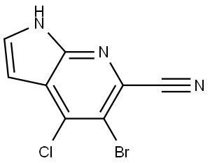 1H-Pyrrolo[2,3-b]pyridine-6-carbonitrile, 5-bromo-4-chloro- Struktur