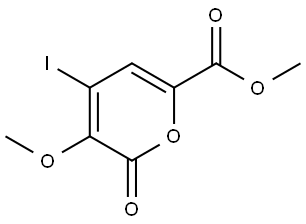 2H-Pyran-6-carboxylic acid, 4-iodo-3-methoxy-2-oxo-, methyl ester Struktur