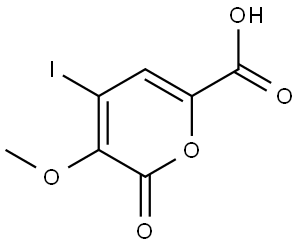 2H-Pyran-6-carboxylic acid, 4-iodo-3-methoxy-2-oxo- Struktur