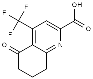 2-Quinolinecarboxylic acid, 5,6,7,8-tetrahydro-5-oxo-4-(trifluoromethyl)- Struktur