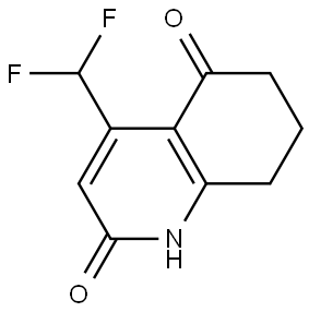 2,5(1H,6H)-Quinolinedione, 4-(difluoromethyl)-7,8-dihydro- Struktur