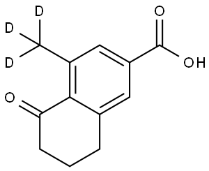 4-(Methyl-d3)-5-oxo-5,6,7,8-tetrahydronaphthalene-2-carboxylic acid Struktur