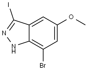 1H-Indazole, 7-bromo-3-iodo-5-methoxy- Struktur