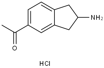 Ethanone, 1-(2-amino-2,3-dihydro-1H-inden-5-yl)-, hydrochloride (1:1) Struktur