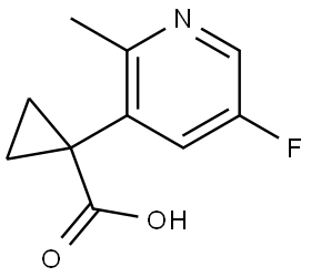 Cyclopropanecarboxylic acid, 1-(5-fluoro-2-methyl-3-pyridinyl)- Struktur