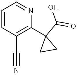 Cyclopropanecarboxylic acid, 1-(3-cyano-2-pyridinyl)- Struktur