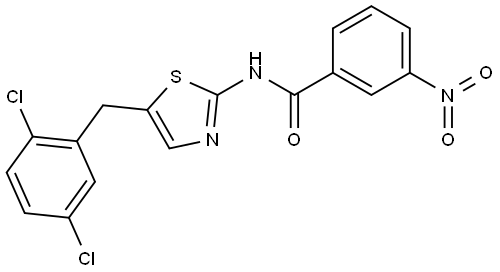 N-(5-(2,5-DICHLOROBENZYL)-1,3-THIAZOL-2-YL)-3-NITROBENZAMIDE Struktur