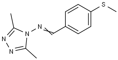 3,5-DIMETHYL-N-(4-(METHYLTHIO)BENZYLIDENE)-4H-1,2,4-TRIAZOL-4-AMINE Struktur