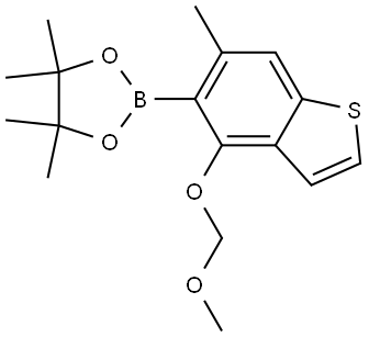 2-(4-(Methoxymethoxy)-6-methylbenzo[b]thiophen-5-yl)-4,4,5,5-tetramethyl-1,3,2-dioxaborolane Structure