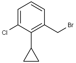 Benzene, 1-(bromomethyl)-3-chloro-2-cyclopropyl- Struktur