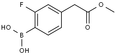 (2-Fluoro-4-(2-methoxy-2-oxoethyl)phenyl)boronic acid Struktur